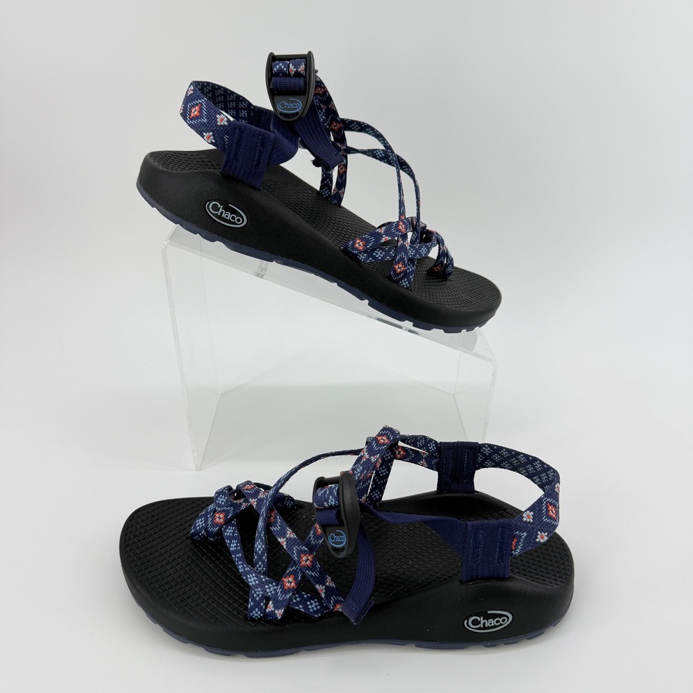 Chaco Z Cloud 2 Sandal Double Strap Toe Loop Blue Excellent Womens 9